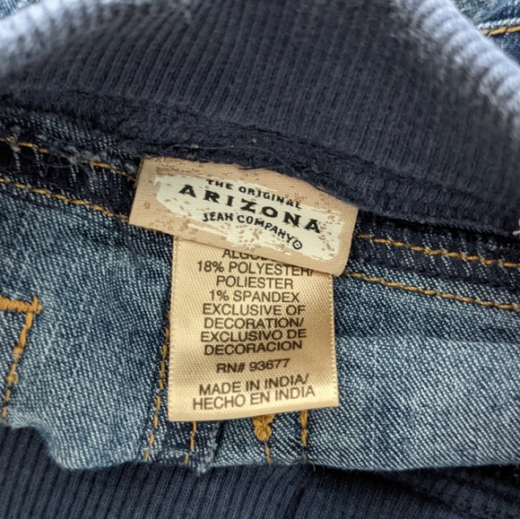 Arizona denim blue jean shorts with embroidery - Picture 4 of 4